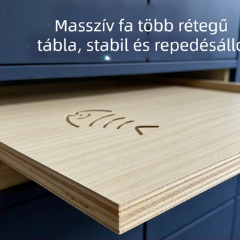 Fából készült, többszintes macskaház ággyal és dupla kaparódeszkával, beltéri egész éves használatra