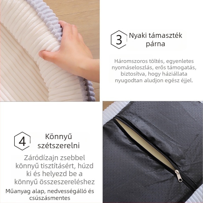 Macska odú textilemből – beltéri használatra, melegen tart, alkalmas macskáknak (fajták: Folded Eared, British Shorthair, Ragdoll, Birman)