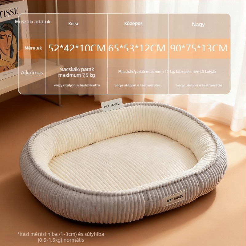 Macska odú textilemből – beltéri használatra, melegen tart, alkalmas macskáknak (fajták: Folded Eared, British Shorthair, Ragdoll, Birman)