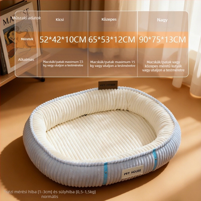 Macska odú textilemből – beltéri használatra, melegen tart, alkalmas macskáknak (fajták: Folded Eared, British Shorthair, Ragdoll, Birman)