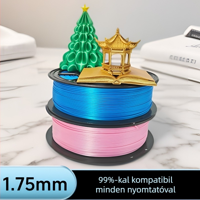 PLA+ 3D nyomtatáshoz való filament, 1 kg, nagy szakítószilárdság, kompatibilis a Bambu Lab Creative 3D-vel