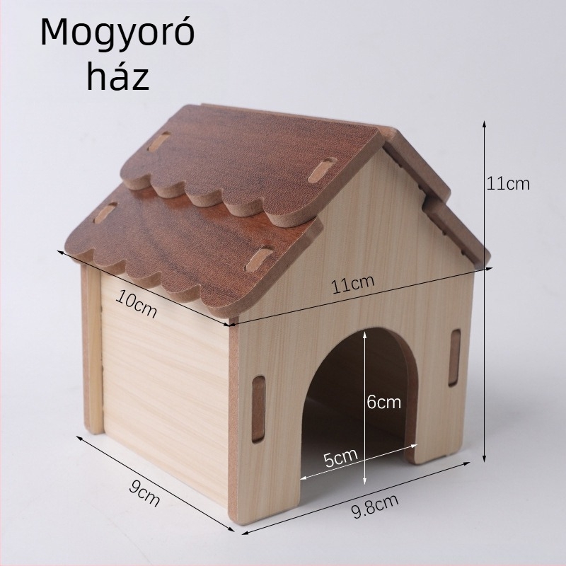 Fából készült hörcsög odú – Charming Fox márkájú faház hörcsögöknek, minden évszakban
