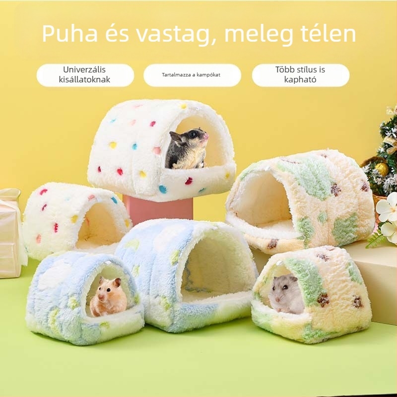 Téli meleg pamut hörcsögfészek