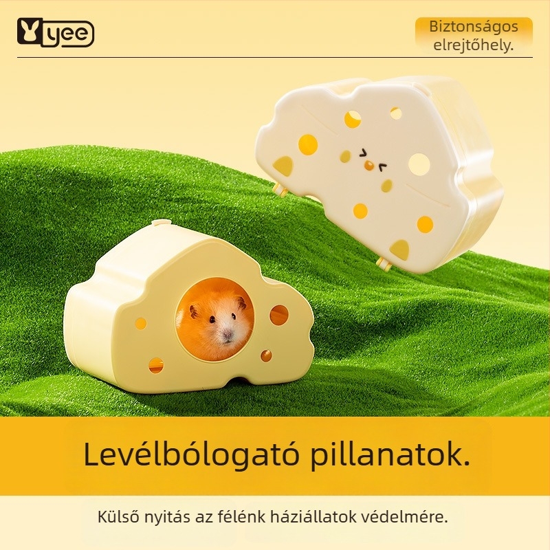 Hamster menekülőház, ABS, beltéri használatra, rajzfilm stílus, pihenés és elrejtőzés