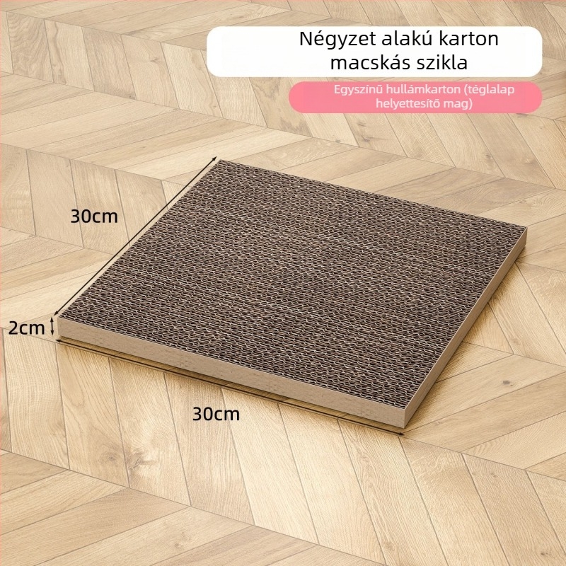 Kör alakú macska kaparóágy – integrált dizájn, hullámkarton anyag, karikatúra stílus, márka HELLOLEIBOO/Laiben, modell 1, 1 darab a csomagban