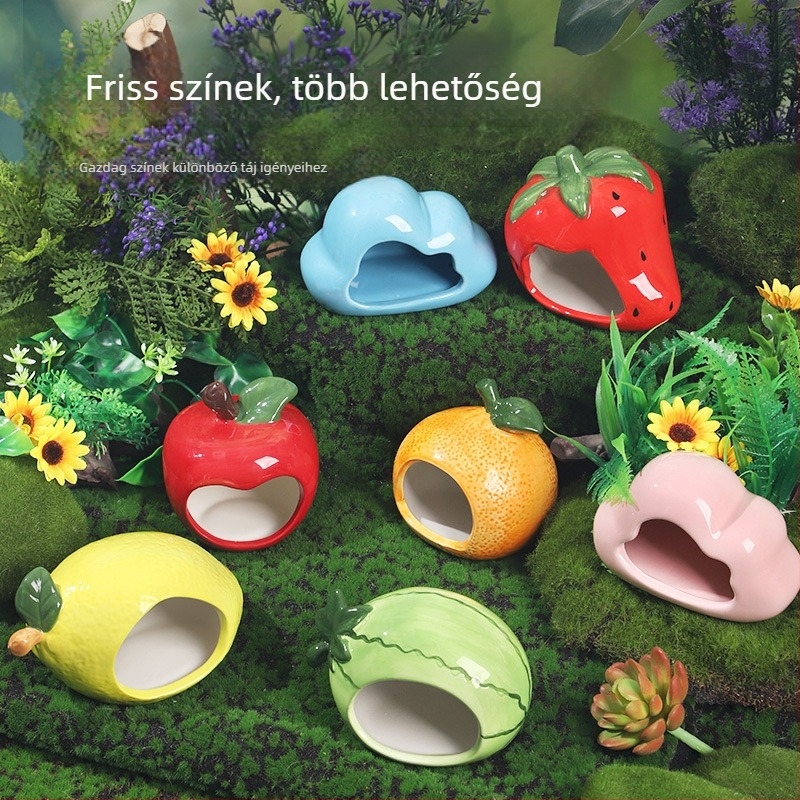 Hörcsög kerámia fészek – kerek alakú, vízálló, beltéri használatra, márka Fulebeite, modell C039021