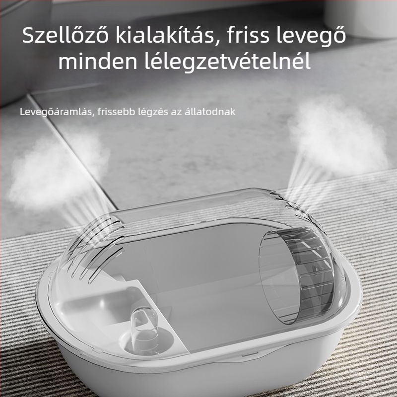 Hörcsögketrec dupla emeletes luxus villával, átlátszó külső odú, Márka: Unique, Anyag: Egyéb