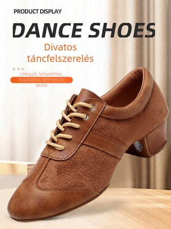 KCdance tánccipő felnőtteknek, uniszex, bőrtalppal, közepes vastagságú, professzionálisan puha talp edzéshez