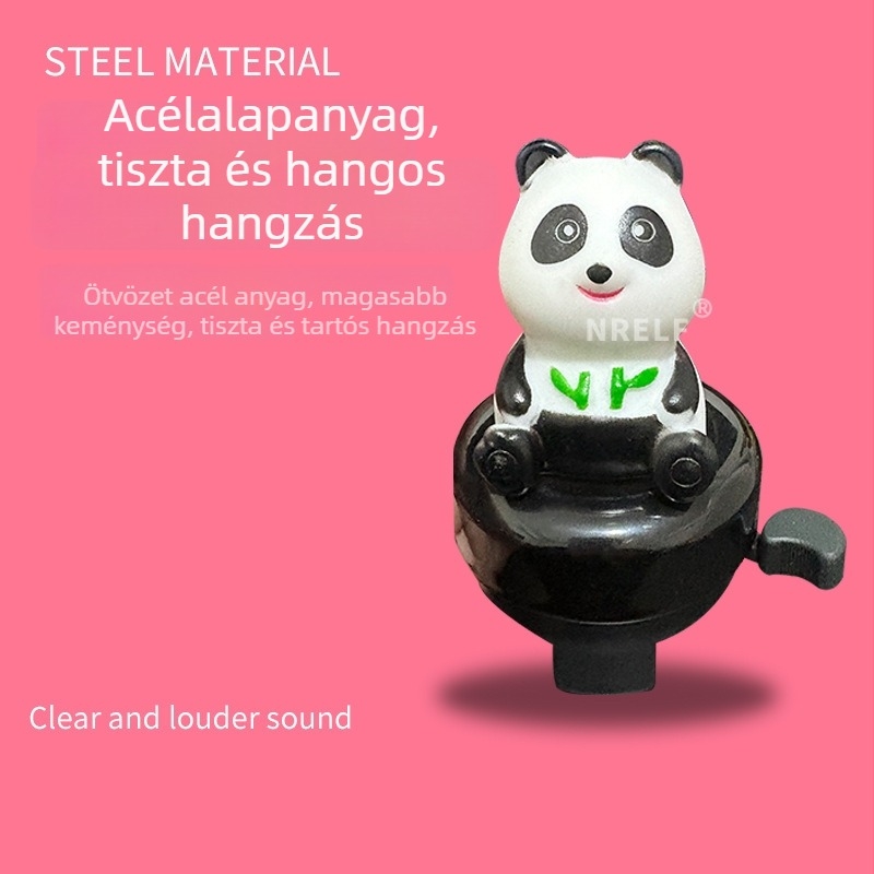 Vasból készült csengő gyerekek egyensúlyozó kerékpárjához és babakocsikhoz, erős csengőhang, aranyos cartoon dizájn, testreszabás nélkül