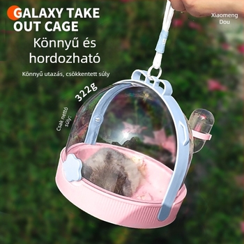 Hordozható hörcsögketrec – átlátszó műanyag tokozás, ideális hörcsögöknek, Little Cute Pocket márka