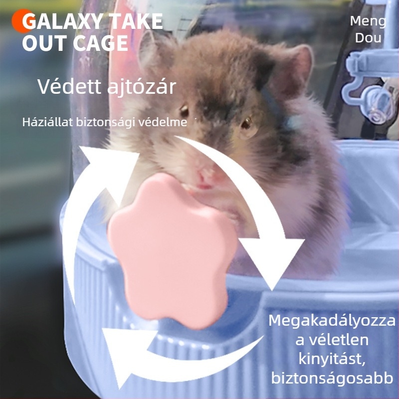 Hordozható hörcsögketrec – átlátszó műanyag tokozás, ideális hörcsögöknek, Little Cute Pocket márka