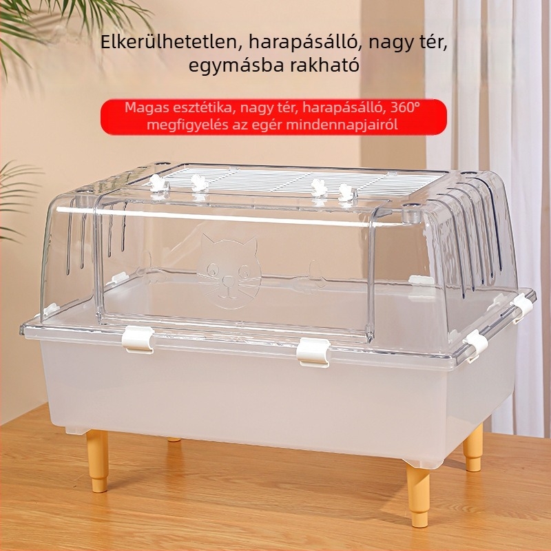 Hörcsög ketrec – műanyag, egész éves használatra, hörcsögöknek