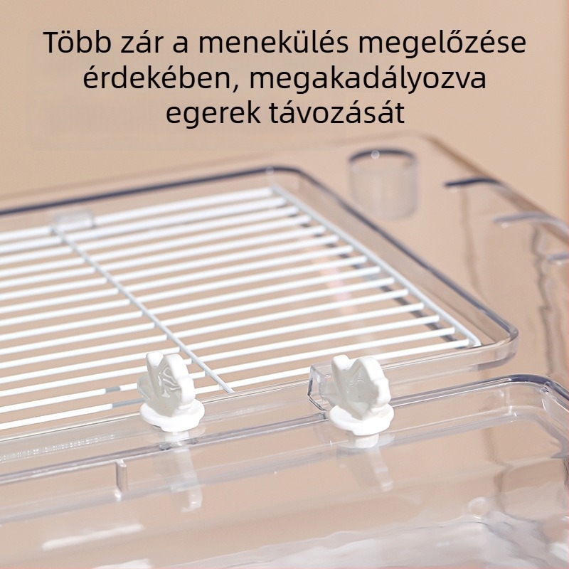 Hörcsög ketrec – műanyag, egész éves használatra, hörcsögöknek