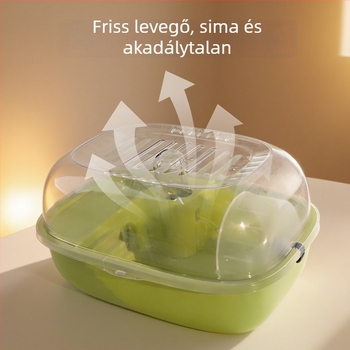 Arany hörcsögöknek szánt kétszintes luxus ketrec, extra nagy méret, beltéri használatra, átlátszó akrilból