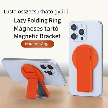 Nothing Hátoldali telefon-tartó, láthatatlan mágnesgyűrűvel, 360°-os forgás, bőr összecsukható univerzális asztali tartó