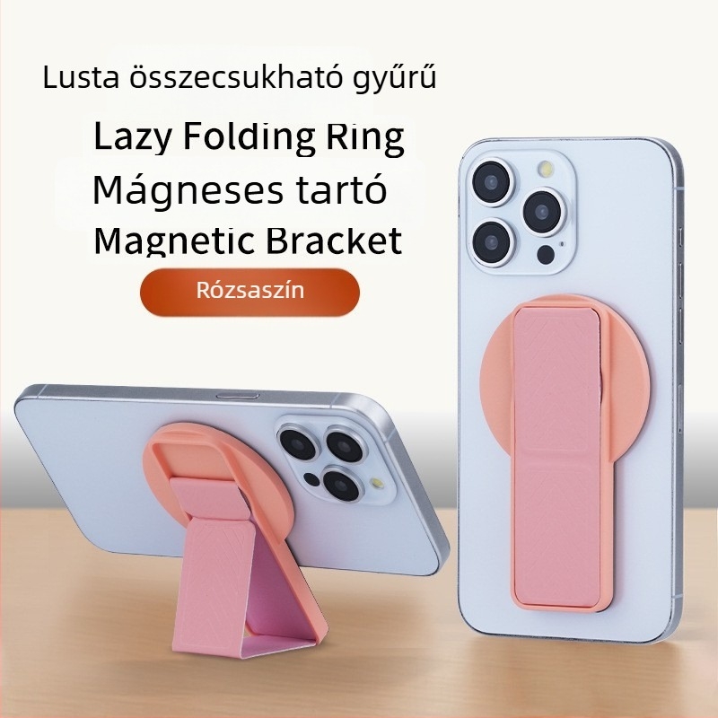 Nothing Hátoldali telefon-tartó, láthatatlan mágnesgyűrűvel, 360°-os forgás, bőr összecsukható univerzális asztali tartó