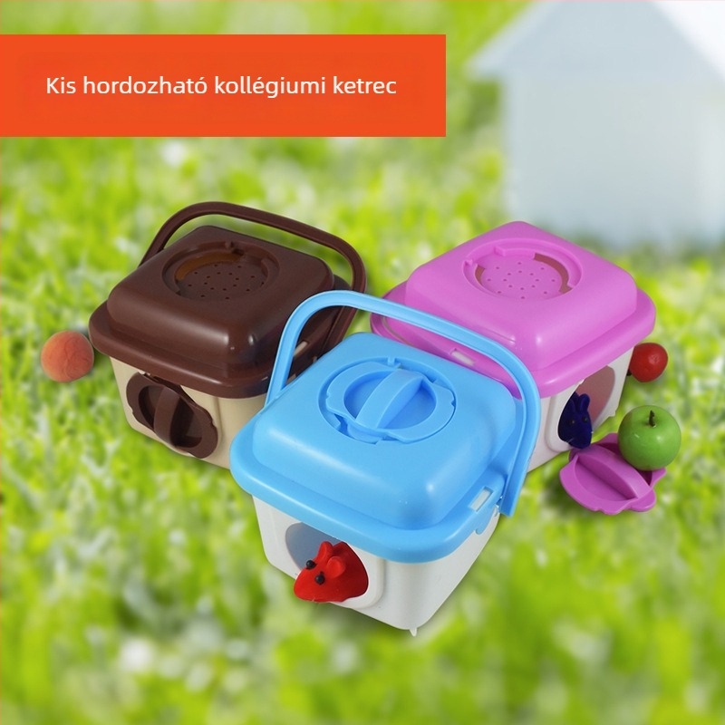 Hörcsög ketrec – fészek-kastély, nyolcszögletű beltéri élőhely, műanyag, szórakozás