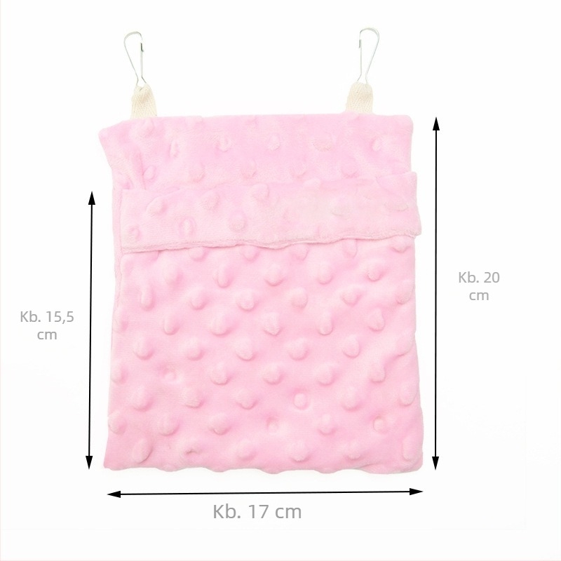 Hamster számára lógatható alvófészek – Bean fleece, őszi-téli, téglalap alakú, melegen tart