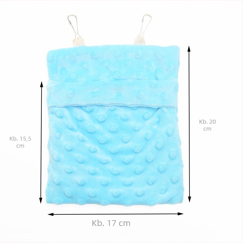 Hamster számára lógatható alvófészek – Bean fleece, őszi-téli, téglalap alakú, melegen tart