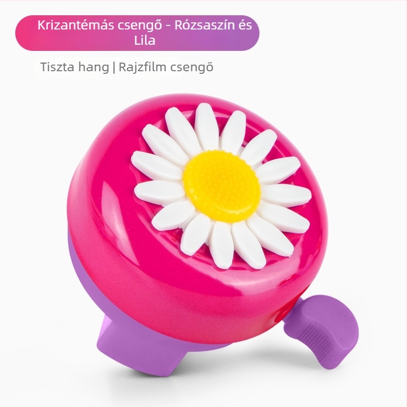 Gyerekeknek való kerékpár csengő – vas testű, márka Huitou / M·HUITTO, modell MZC-0017, hagyományos csengő