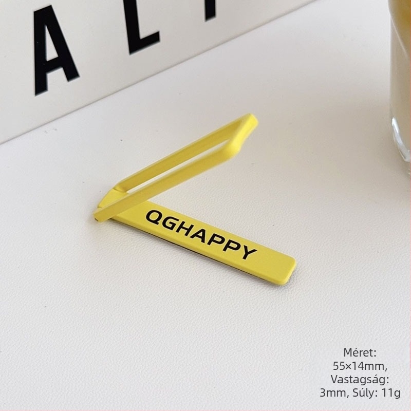 Fém összecsukható hátoldali tartó telefontokhoz — ragasztóval rögzíthető kiegészítő, hordozható, ultra vékony, általános kompatibilitás