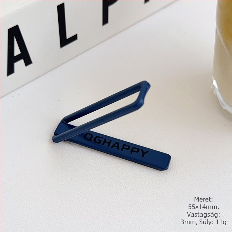 Fém összecsukható hátoldali tartó telefontokhoz — ragasztóval rögzíthető kiegészítő, hordozható, ultra vékony, általános kompatibilitás