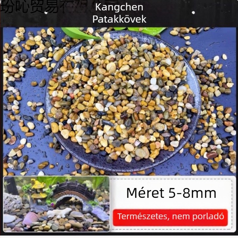 Akvárium aljzatához, patak-stílusú tájkép dekorációhoz, kavicsok teknős-akváriumhoz, előmosott kavicsok