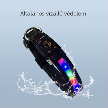 Kutyanyakörv – nylon, csíkos minta, univerzális kompatibilitás