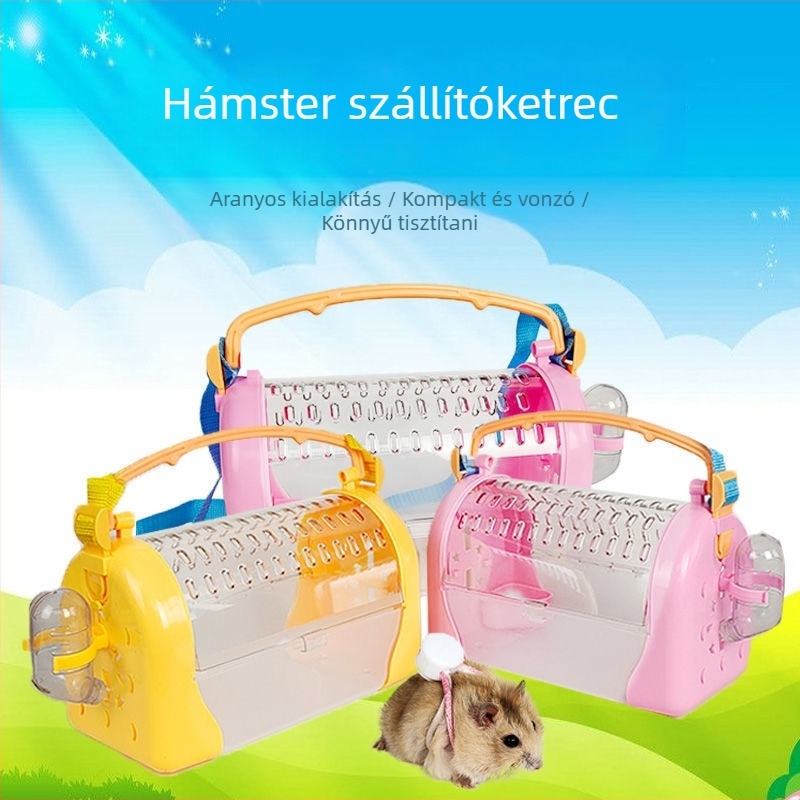Átlátszó hörcsög utazó crossbody táska, műanyag, márka Happy Parrot