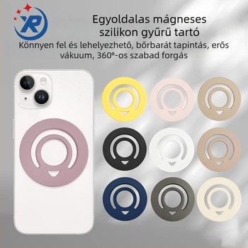 MagSafe mágneses kör gyűrűtartó mobiltelefonhoz folyékony szilikonból – univerzális, testreszabható, Lucky márka