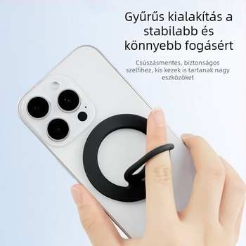 MagSafe mágneses kör gyűrűtartó mobiltelefonhoz folyékony szilikonból – univerzális, testreszabható, Lucky márka