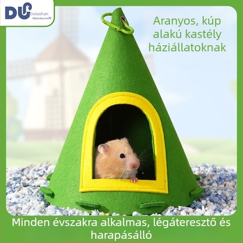 Új filcből készült hörcsögfészek, négy évszakos, függő rejtekhely