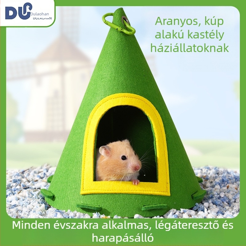 Új filcből készült hörcsögfészek, négy évszakos, függő rejtekhely