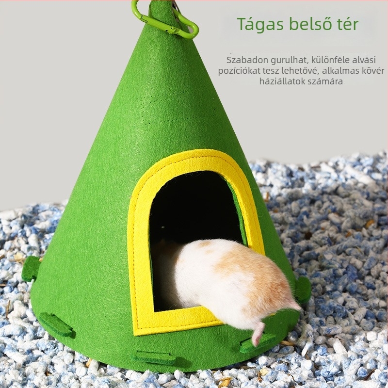 Új filcből készült hörcsögfészek, négy évszakos, függő rejtekhely