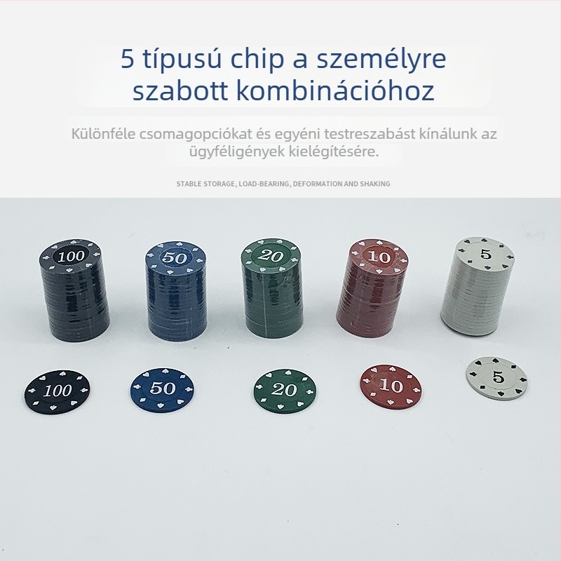 Mahjong és kártyajáték chipsek | Rum műanyag chipsek, 24 db, testreszabható, sakkhoz és kártyajátékokhoz