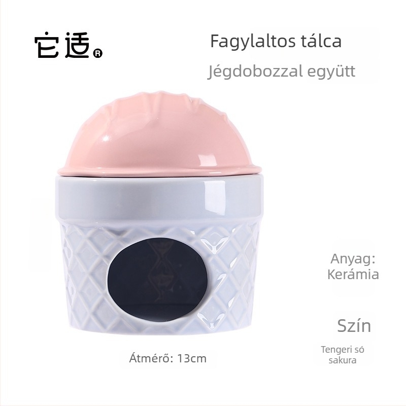 Kerámiából készült hörcsögrejtekhely jégdobozos, fagylalt alakú fészek és alvóhely aranyhörcsögöknek