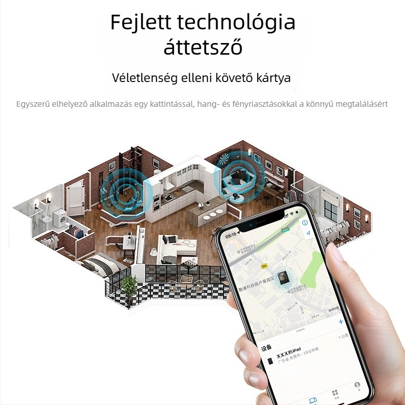 TRANGJAN P21 Elvesztés elleni helymeghatározó, vezeték nélküli hatótáv 0.5 m, 80 mAh akkumulátor, 10 g tömeg, PC anyag