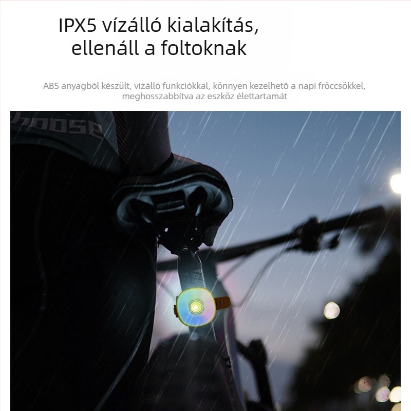 Háziállatok éjszakai fényes helymeghatározó — klipsz, USB-C, 150 mAh akkumulátor, 15 m hatótávolság, PVC/szilikon/ABS, 70 dB csengő, TX23