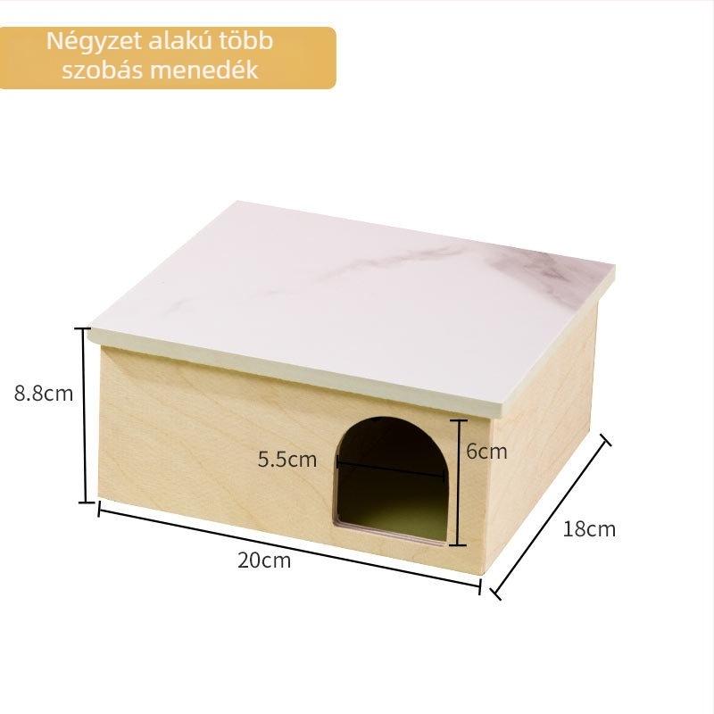 Hörcsög fa ház – anyag: fa, egész éves használatra, márka Home small pet