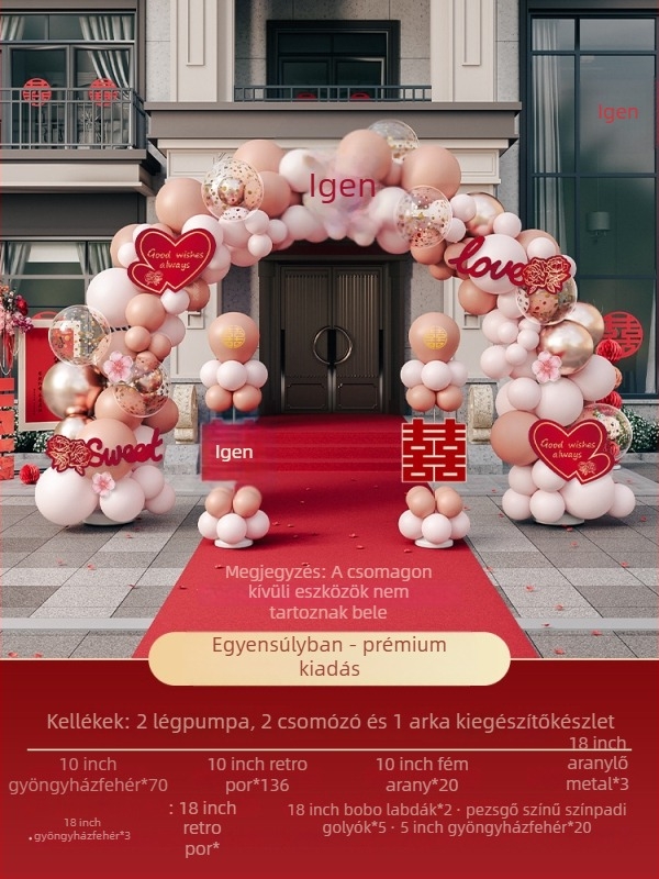 Esküvői ballonív – Anyag: Papír; Forma: farokgömb; Ballon típus: földre eső; Márka: Default item; Kategória: Lufi