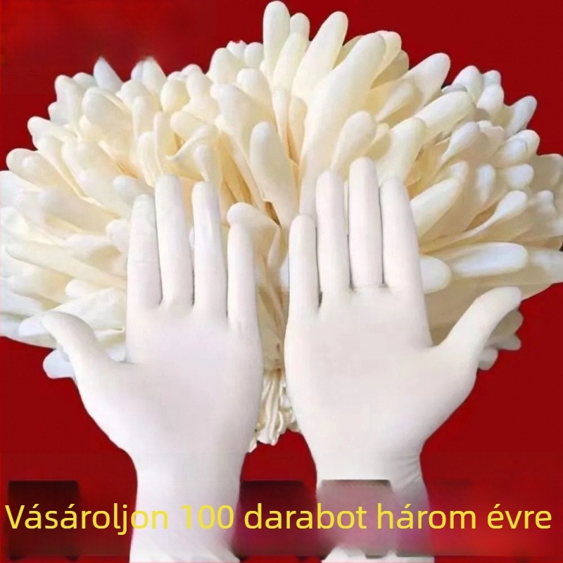 Vastagított nitril egyszer használatos kesztyűk edények mosásához, élelmiszer-biztonsági minőségű, vízálló és tartós