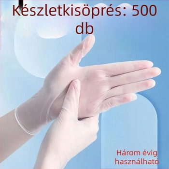Élelmiszer-minőségű egyszer használatos kesztyűk TPE-ből, vastagított, átlátszó, catering és háztartási felhasználásra, egy darab