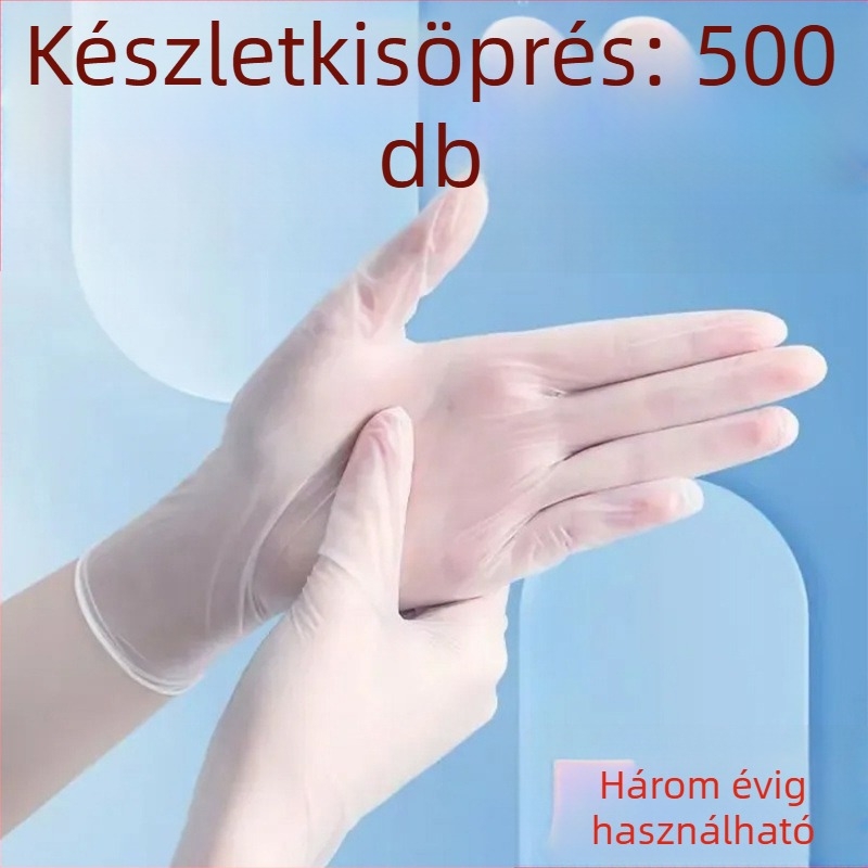Élelmiszer-minőségű egyszer használatos kesztyűk TPE-ből, vastagított, átlátszó, catering és háztartási felhasználásra, egy darab