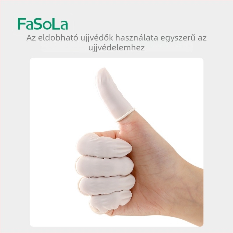Egyszer használatos gumiból készült ujjfedők, csúszásmentesek, kopásállóak, magas rugalmasságúak, érintőképernyő-kompatibilisek