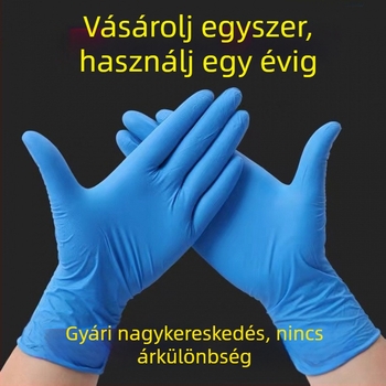 Eldobható kesztyű latexből, nitrilből és PVC-ből, sebészeti és konyhai használatra, 0,05 mm vastagságú