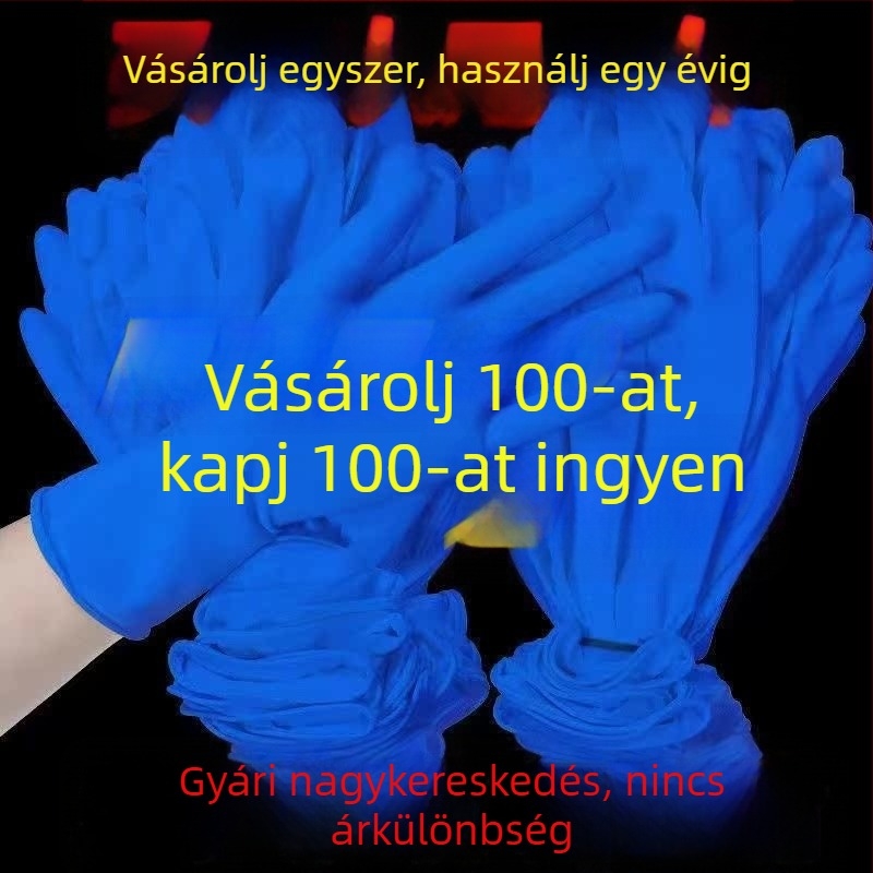 Eldobható kesztyű latexből, nitrilből és PVC-ből, sebészeti és konyhai használatra, 0,05 mm vastagságú