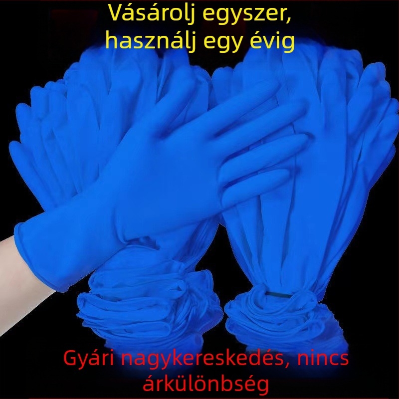 Eldobható kesztyű latexből, nitrilből és PVC-ből, sebészeti és konyhai használatra, 0,05 mm vastagságú