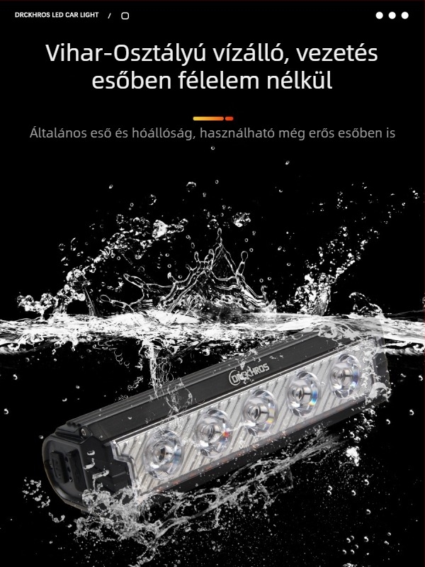 DRCKHROS hegyi kerékpár elülső lámpa – 6600 lumen, USB-C töltés, alumínium ötvözet test, csavaros rögzítés, éjszakai kerékpározáshoz