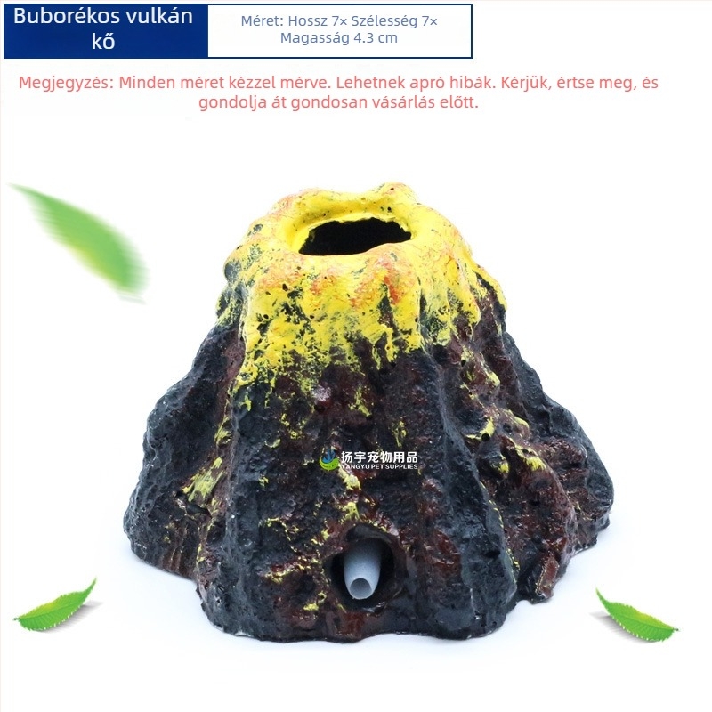 Gyantából készült akváriumi dísz buborékkővel, Delang márka, vízivilág stílus, 0.1 kg
