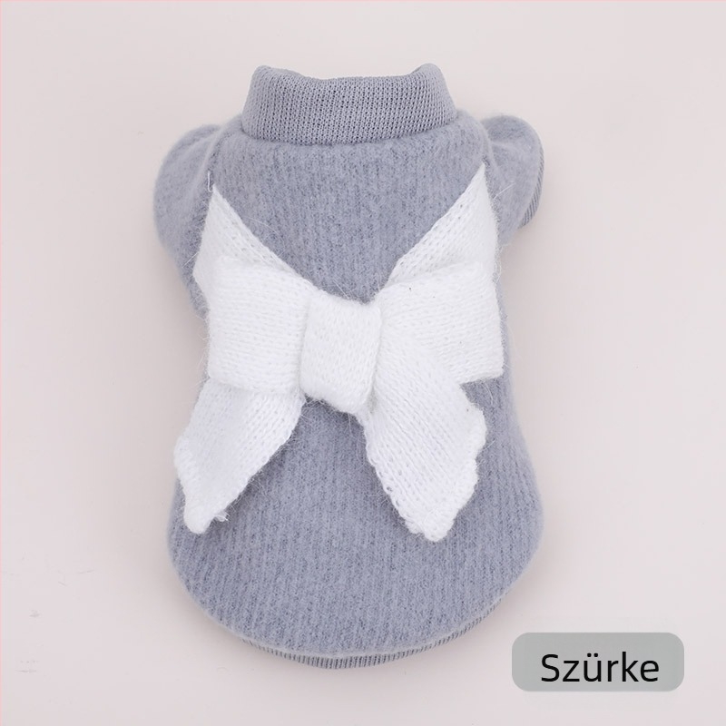 Ősz-téli plüss ruházat macskáknak és kis testű kutyáknak